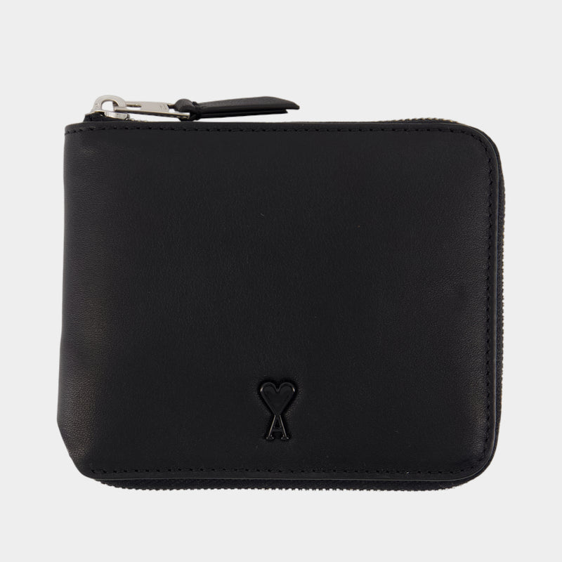 Portefeuille - AMI Paris - Cuir - Noir