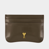 Porte-Carte Paris Paris - AMI Paris - Cuir - Kaki