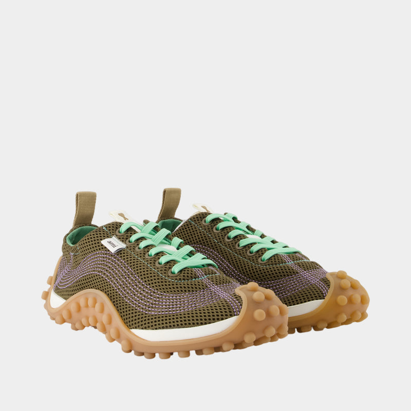 Sneakers Sn505 - AMI Paris - Synthétique - Kaki