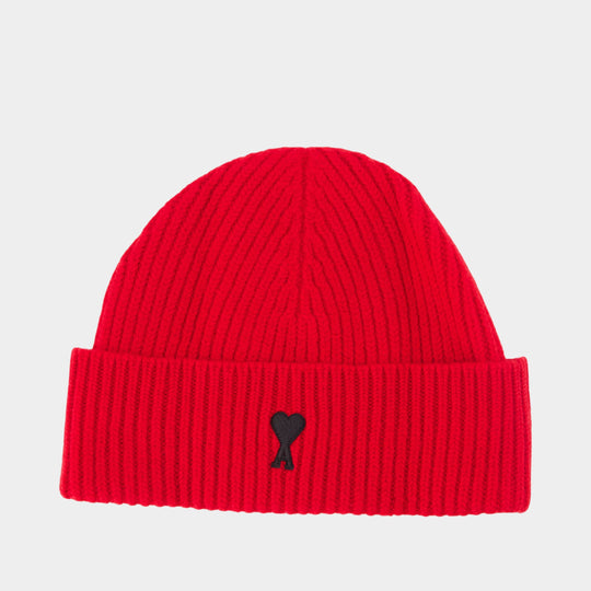 Bonnet Quota Ami De Coeur - AMI Paris - Laine - Rouge