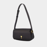 Sac Porté Épaule Paris Paris - AMI Paris - Cuir - Noir