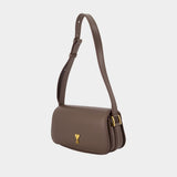 Sac Porté Épaule Paris Paris - AMI Paris - Cuir - Marron