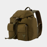 Sac À Dos Small Marcel - AMI Paris - Nylon - Kaki