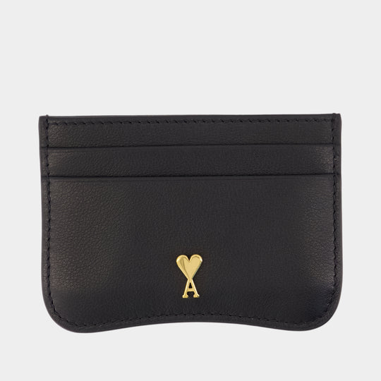 Porte-Carte Paris Paris - AMI Paris - Cuir - Noir