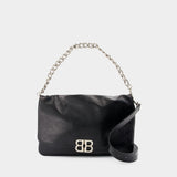 Sac Porté Épaule Bb Soft Flap L - Balenciaga - Cuir - Noir