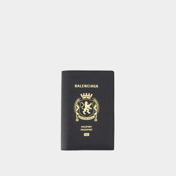 Porte-Passeport - Balenciaga - Cuir - Noir