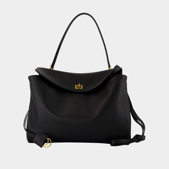 Sac À Main Rodeo Top Handle Large - Balenciaga - Cuir - Noir