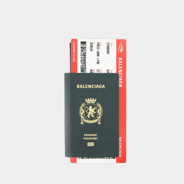 Porte-Passeport - Balenciaga - Cuir - Vert