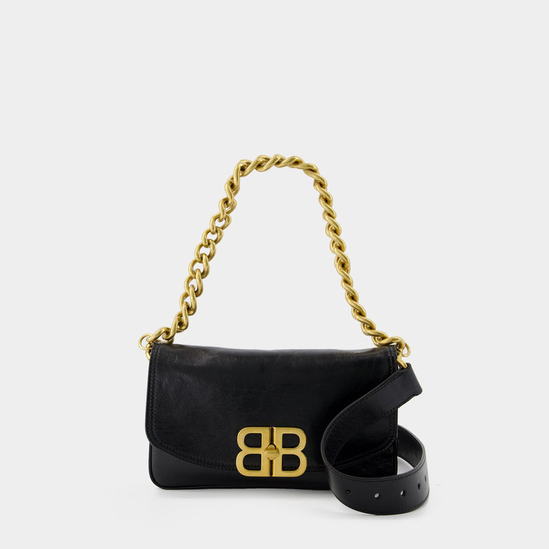 Sac À Bandoulière Bb Soft Flap S - Balenciaga - Cuir - Noir