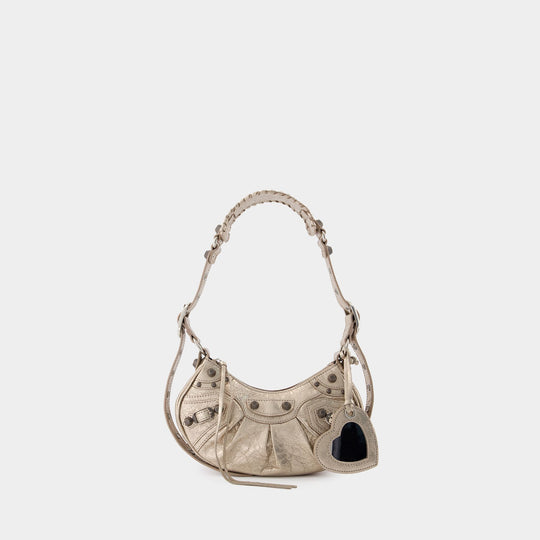Sac À Bandoulière Le Cagole Sho Xs - Balenciaga - Cuir - Beige