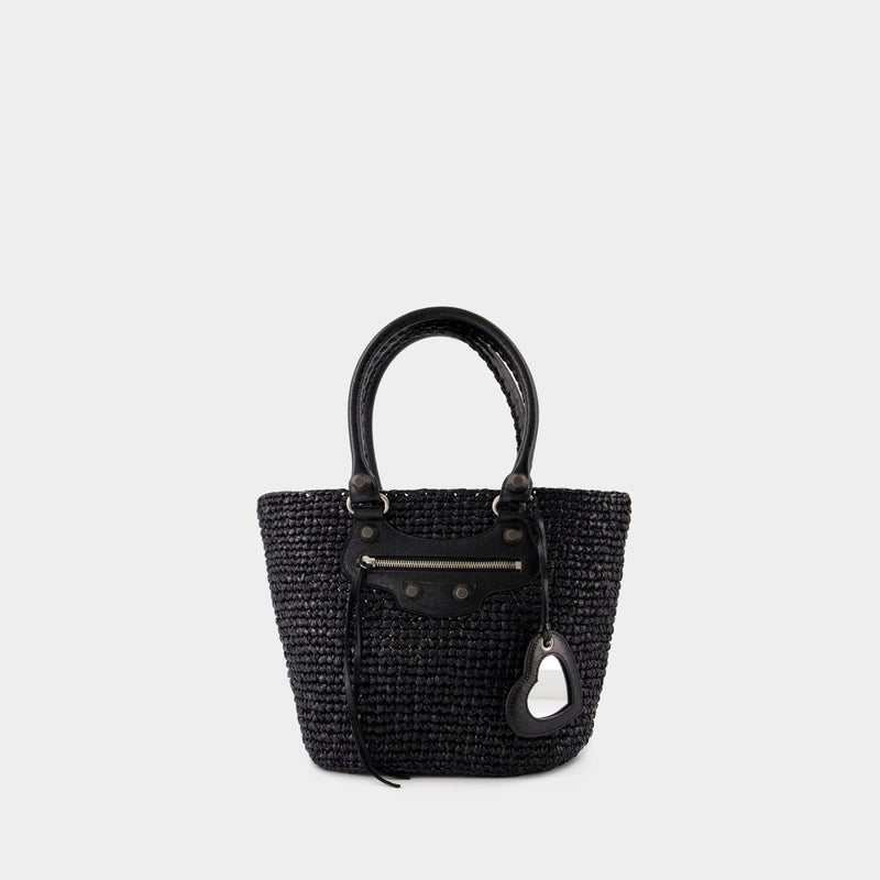 Sac Porté Épaule Le Cagole Panier M - Balenciaga - Nylon - Noir