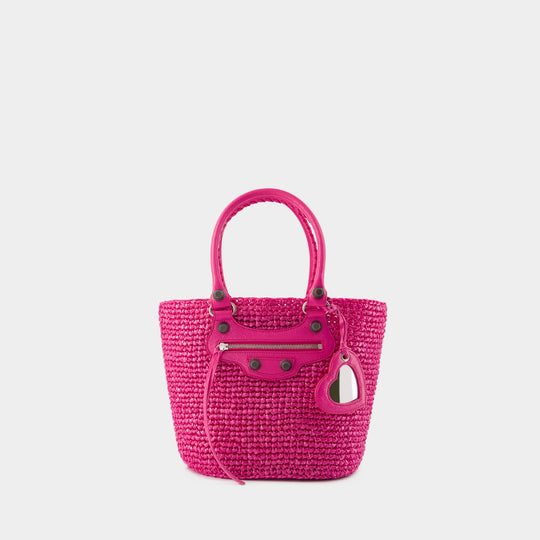 Sac Porté Épaule Le Cagole Panier M - Balenciaga - Nylon - Rose