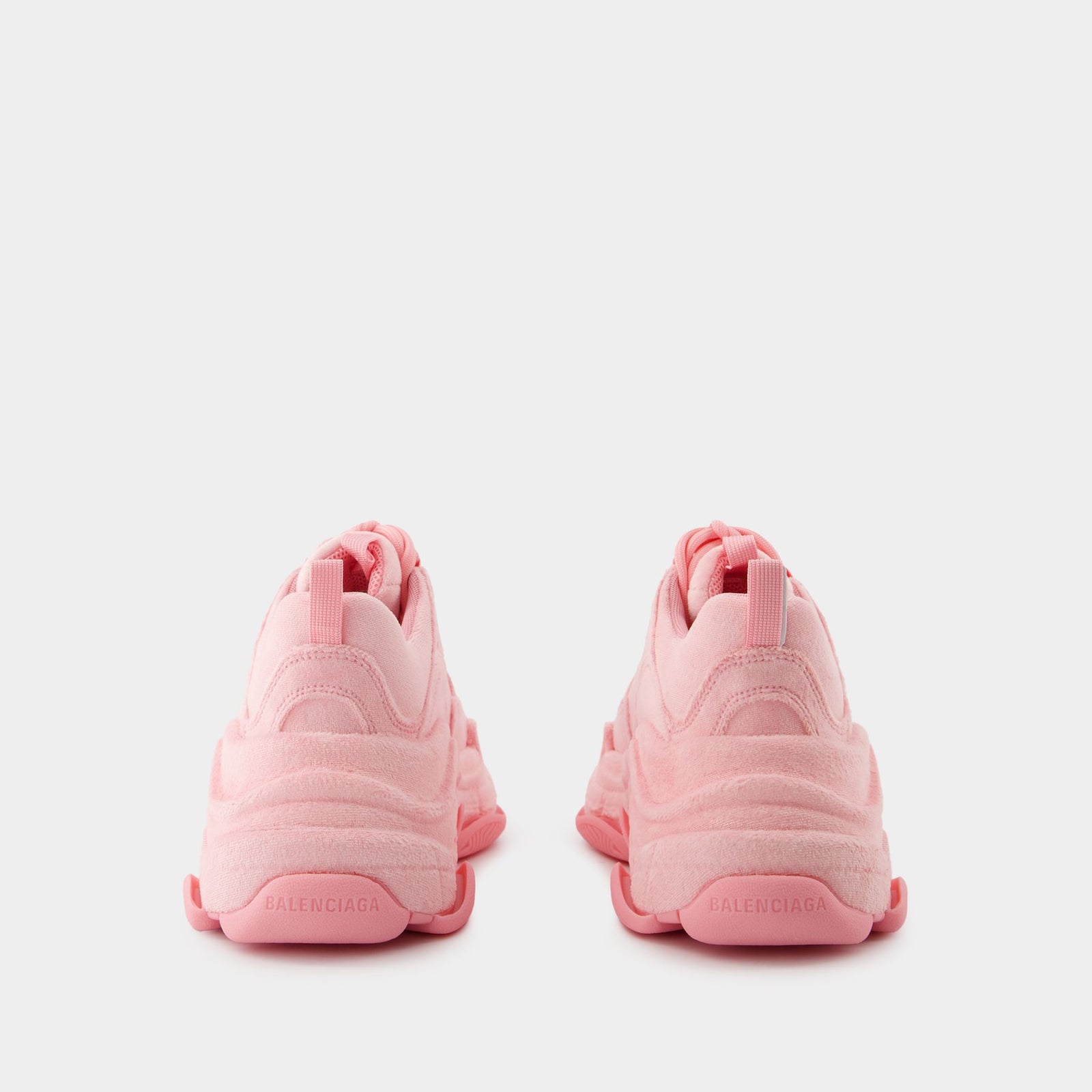 Sneakers Triple S Balenciaga Cuir Rose