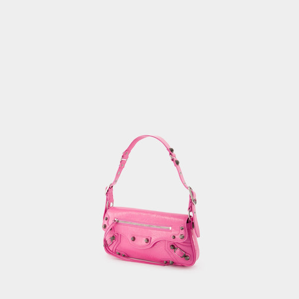 Sac Porté Épaule Le Cagole Sling S - Balenciaga - Cuir - Rose