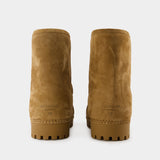 Bottes Alaska Fur Low - Balenciaga - Cuir - Marron