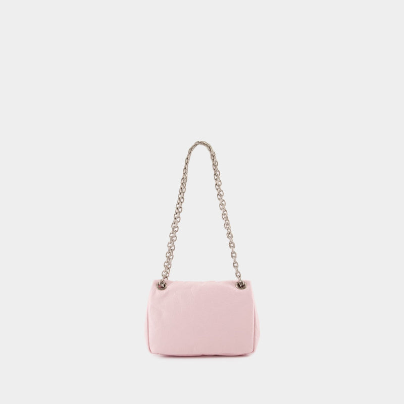 Sac Porté Épaule Monaco Mini - Balenciaga - Cuir - Rose