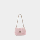 Sac Porté Épaule Monaco Mini - Balenciaga - Cuir - Rose