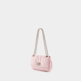 Sac Porté Épaule Monaco Mini - Balenciaga - Cuir - Rose