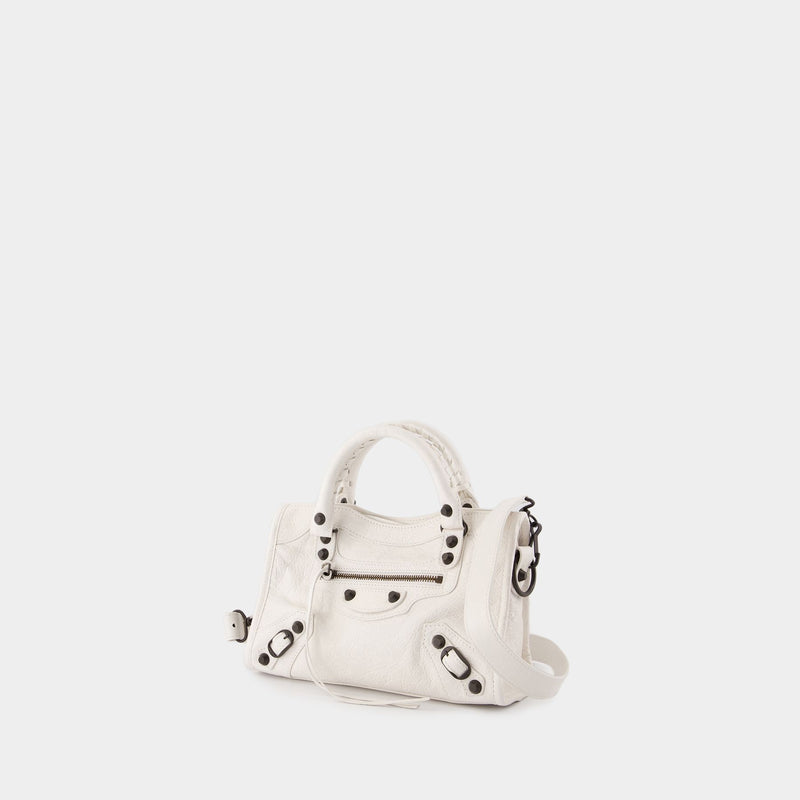 Sac À Main Le City Mini - Balenciaga - Cuir - Blanc