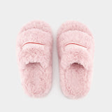 Sandales Furry Platform - Balenciaga - Synthétique - Rose