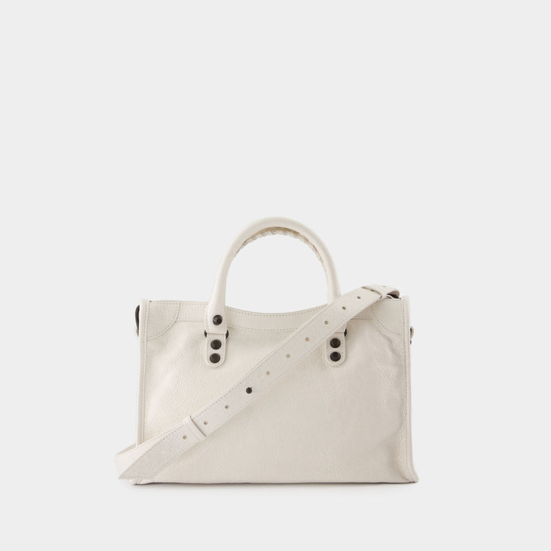 Sac À Main Le City Small - Balenciaga - Cuir - Blanc