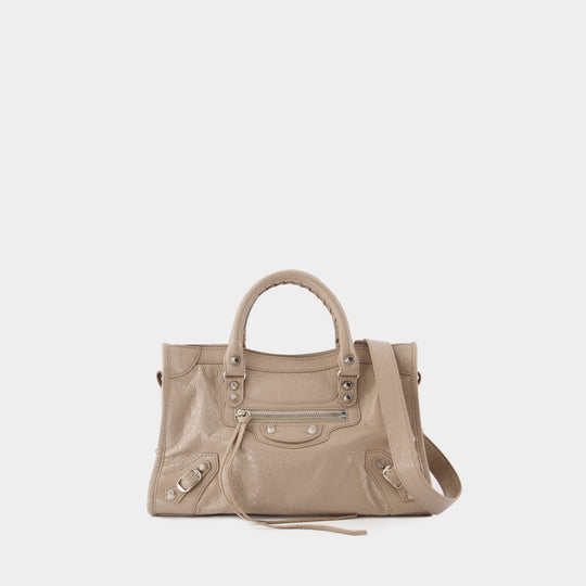 Sac À Main Le City Small - Balenciaga - Cuir - Beige