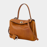 Sac Porté Épaule Rodeo S - Balenciaga - Cuir Synthétique - Marron