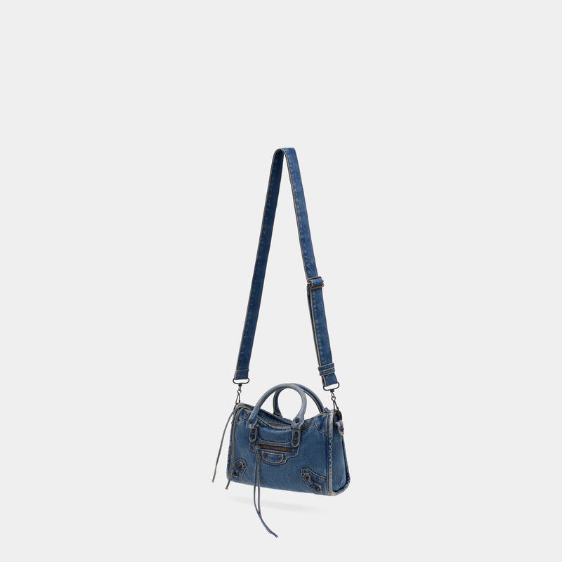 Sac À Main Le City Small - Balenciaga - Denim - Bleu