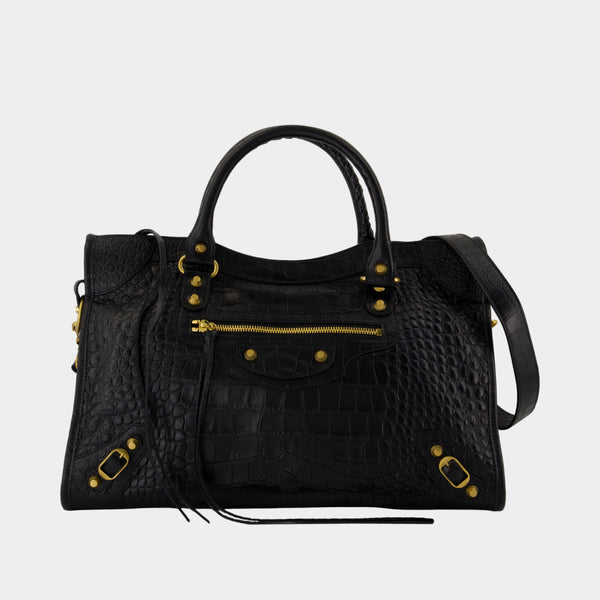Sac À Main Le City Medium - Balenciaga - Cuir - Noir