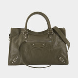 Sac À Main Le City Medium - Balenciaga - Cuir - Vert