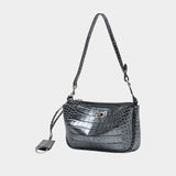 Sac Porté Épaule Rodeo Sling - Balenciaga - Cuir - Gris