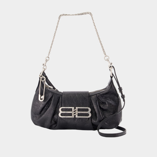 Sac Porté Épaule Pamela - Balenciaga - Cuir - Noir