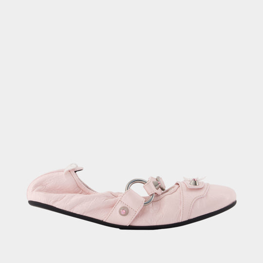 Ballerines City - Balenciaga - Cuir - Rose