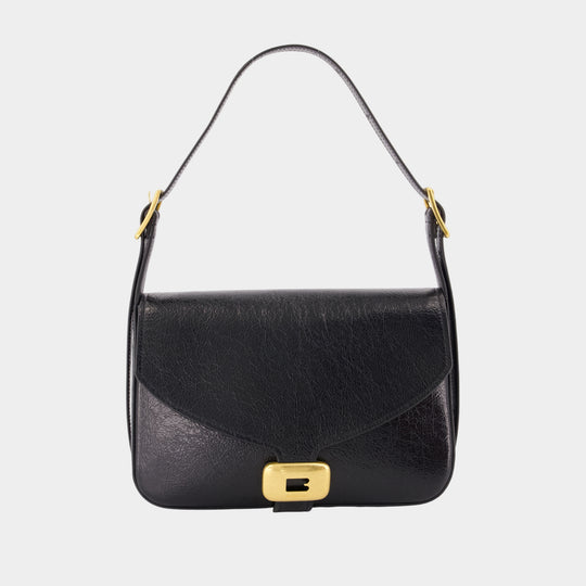 Sac Porté Épaule Clicca M - Balenciaga - Cuir - Noir