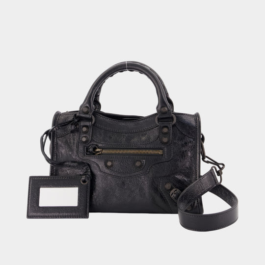 Sac À Main Le City Mini - Balenciaga - Cuir - Noir
