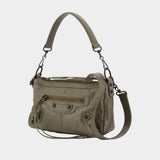 Sac Porté Épaule Le City Moto Mini - Balenciaga - Cuir - Kaki