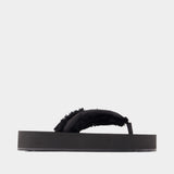Sandales Jet Lag Micro - Balenciaga - Satin - Noir