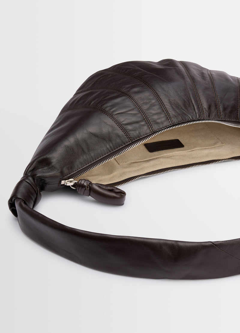Sac Medium Croissant - Lemaire - Cuir - Chocolat Foncé