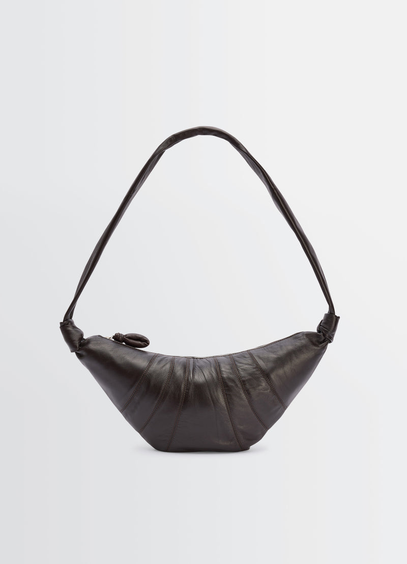 Sac Medium Croissant - Lemaire - Cuir - Chocolat Foncé