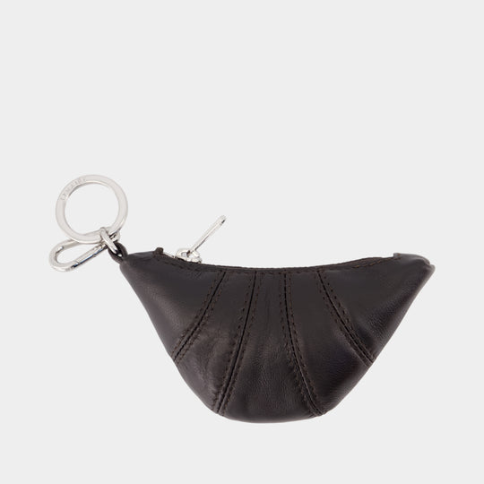 Porte-Clé Mini Croissant - Lemaire - Cuir - Marron