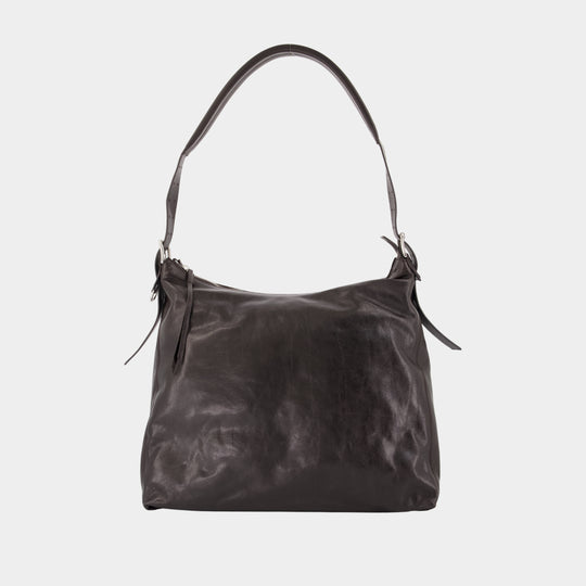 Sac Porté Épaule Belted Hobo - Lemaire - Toile - Marron