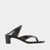 Sandales Tong 50 - Lemaire - Cuir - Marron Foncé