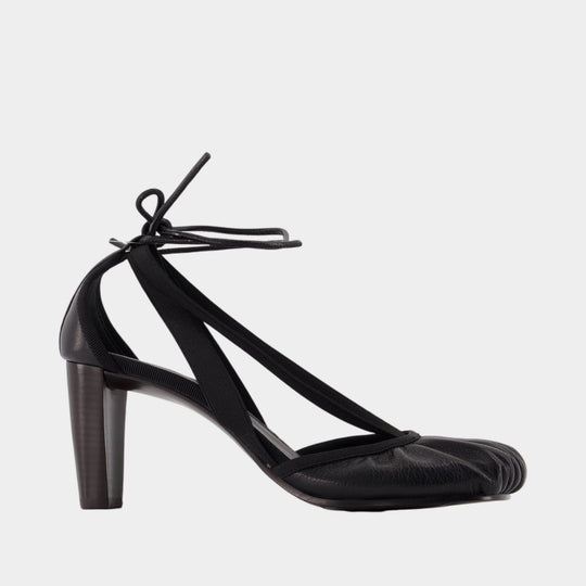 Sandales Pedille 80 - Lemaire - Cuir - Noir