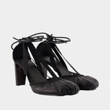 Sandales Pedille 80 - Lemaire - Cuir - Noir