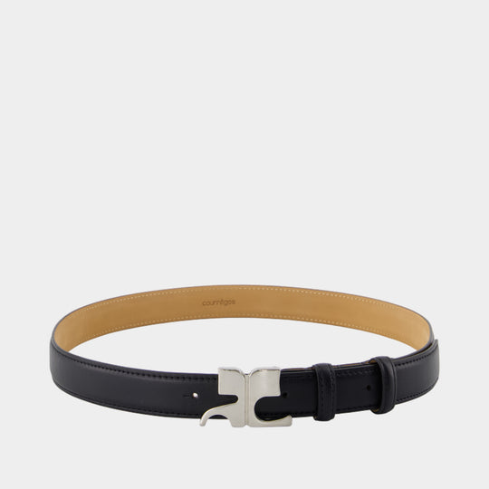 Ceinture Ac 25mm - Courreges - Cuir - Noir