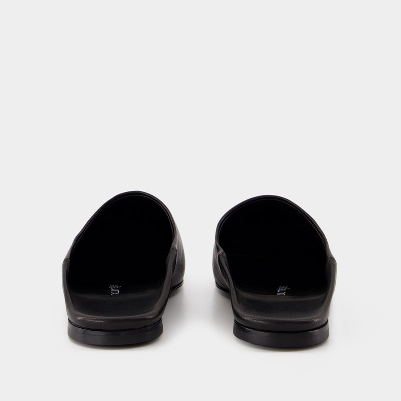 Mules Heritage Shadow - Courreges - Cuir - Noir