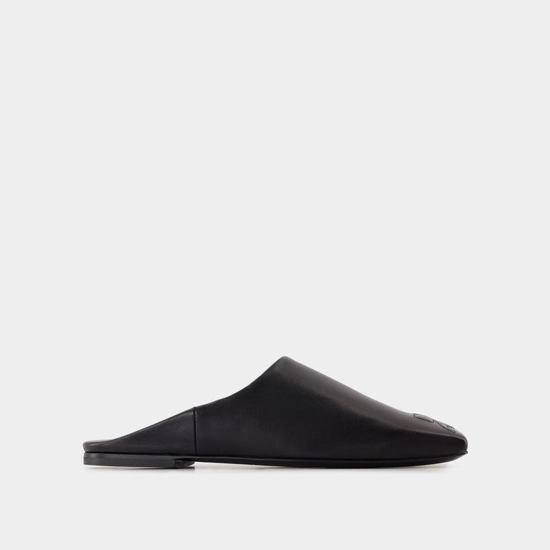 Mules Heritage Shadow - Courreges - Cuir - Noir