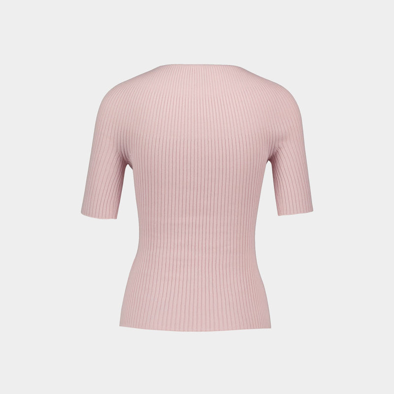 Pull Solar Ss - Courreges - Coton - Rose