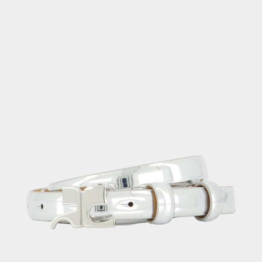 Ceinture Ac Mirror - Courreges - Cuir - Argenté