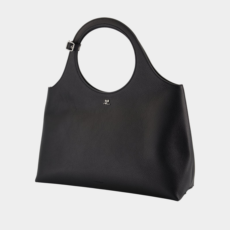 Sac Porté Épaule Large Holy Day - Courreges - Cuir - Noir